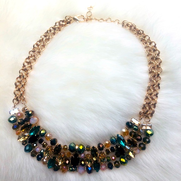 Beaded jewel statement necklace - Picture 1 of 1